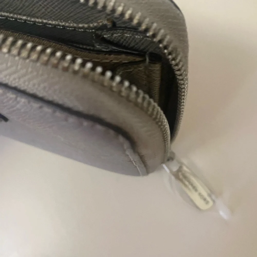 Michael Kors Gray Leather Wristlet Wallet